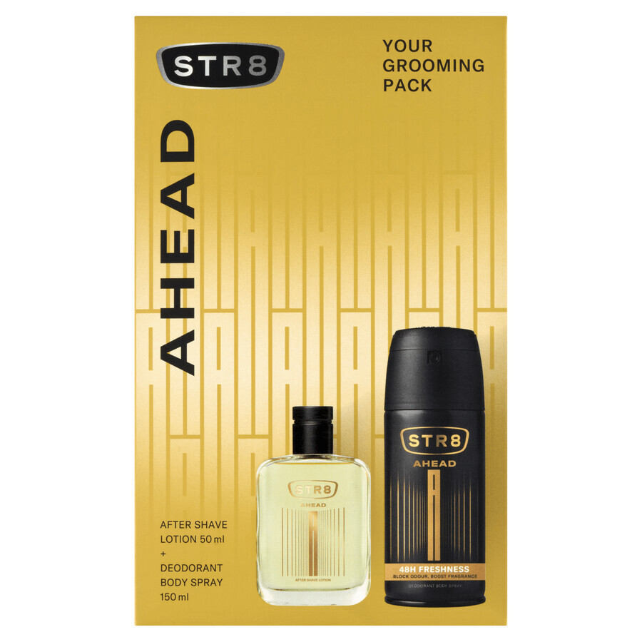 STR8 Set Ahead, aftershave, 50 ml + deodorant spray, 150 ml