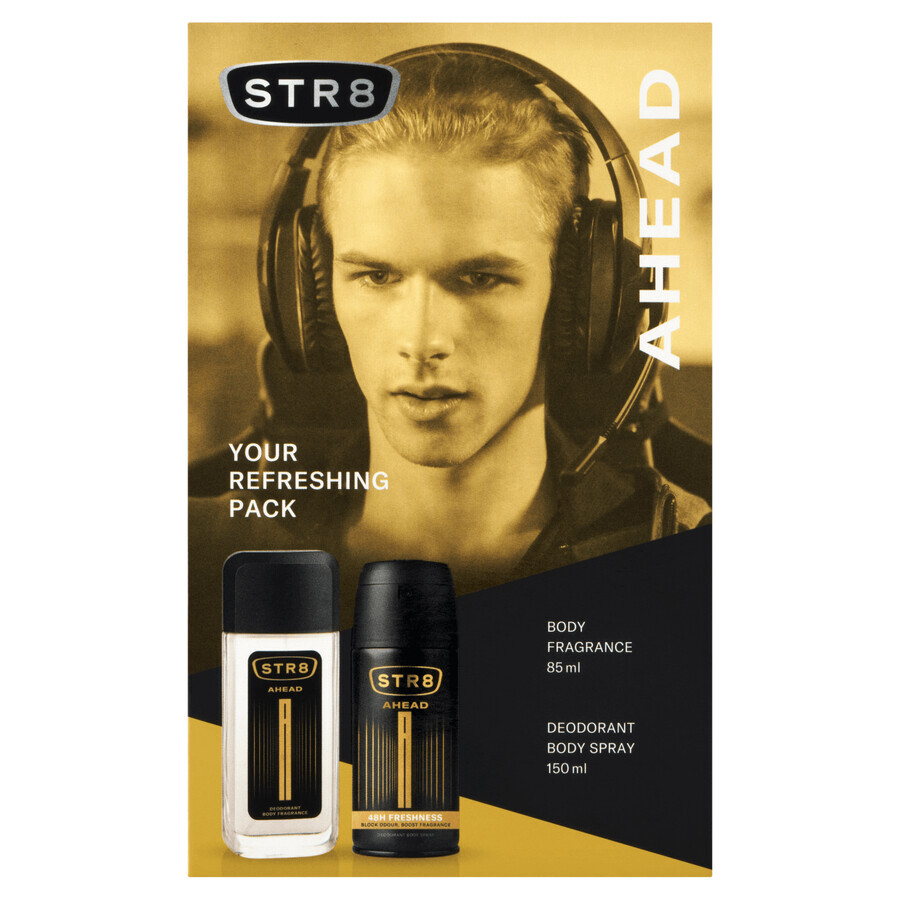 STR8 Ahead set, déodorant, 85 ml + spray déodorant, 150 ml