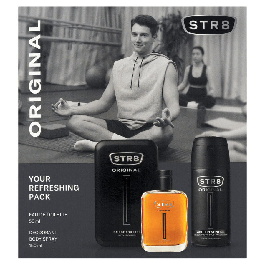 STR8 Original set, eau de toilette, 50 ml + desodorante en spray, 150 ml