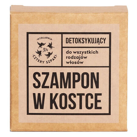 Cztery Szpaki, shampooing détoxifiant en barre, 75 g