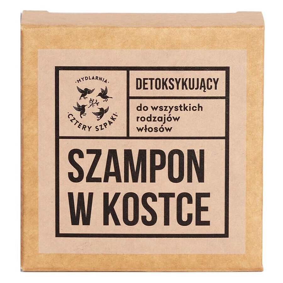 Cztery Szpaki, shampooing détoxifiant en barre, 75 g