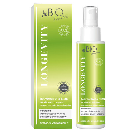 beBIO Cosmetics Longevity, een natuurlijke versterkende hoofdhuid- en haarmousse, 100 ml