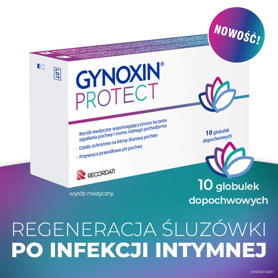 Gynoxin Protect, vaginale bolletjes, 10 eenheden