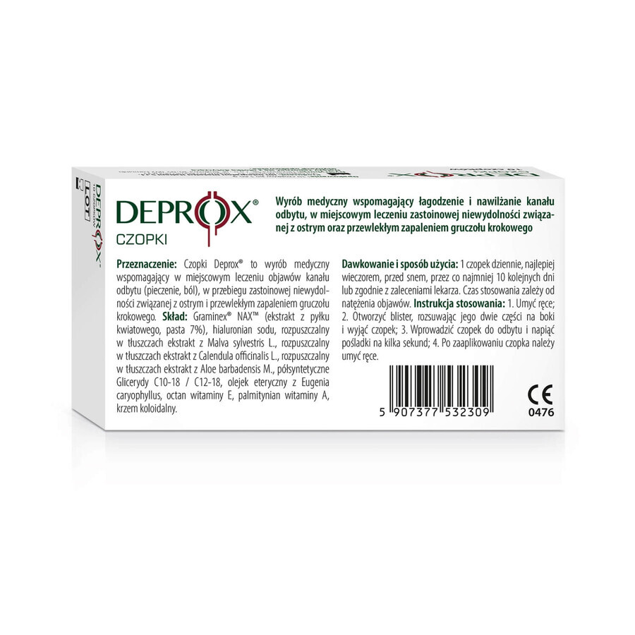 Deprox, zetpillen voor prostatitis, 10 stuks