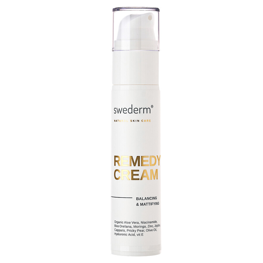 Swederm Remedy Cream, gezichtscrème, seboregulerend, vette en gemengde huid, 50 ml