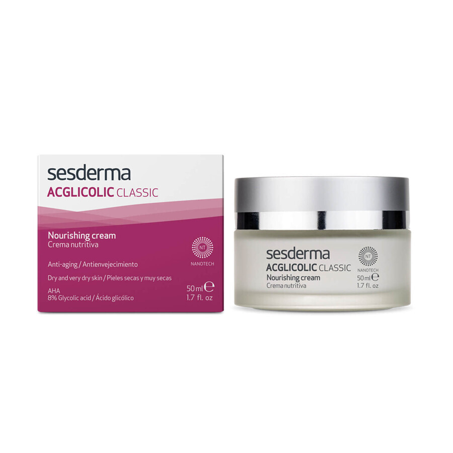 Sesderma Acglicolic Classic set, gezichtscrème, SPF 15, 50 ml + Factor G Renew, verjongend serum, 30 ml