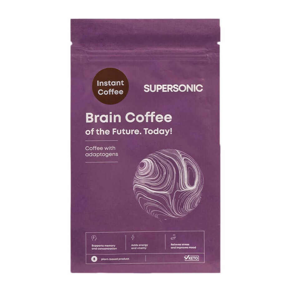 Supersonic Brain Coffee, functionele koffie met adaptogenen instant, 180 g