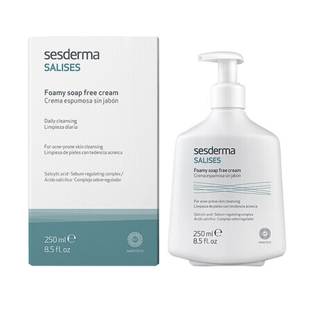 Sesderma Salises, cremă spumantă de curățare facială, fără săpun, 250 ml