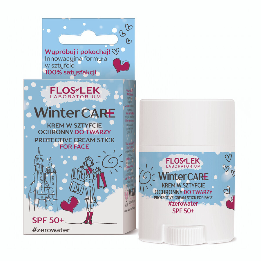 Flos-Lek Winterverzorging, gezichtscrème stick, beschermend, SPF 50+, 24 g