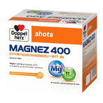 Doppelherz Shots Magneziu 400, lichid, aromă de portocale și lămâie, 25 ml x 20 fiole