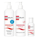 Emolium Dermocare set, body emulsion, 400 ml + creamy washing gel, 400 ml + bath emulsion, 50 ml free