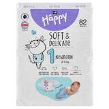 Bella Baby Happy, luiers, maat 1 Newborn, 2-5 kg, 82 stuks