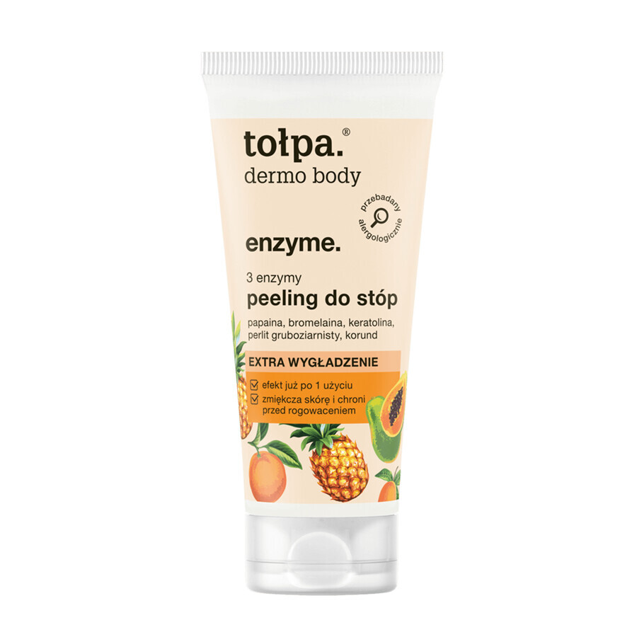 Tolpa dermo body enzyme, scrub per i piedi, 3 enzimi, 60 ml