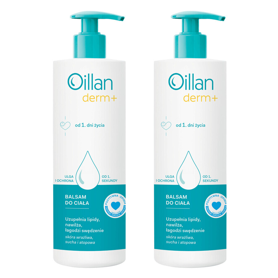 Set Oillan Derm+, loțiune de corp, din ziua 1, 2 x 400 ml