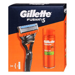 Gillette Fiusion 5 set, scheermes, 1 stuk + scheergel, 200 ml