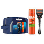 Gillette Proglide Set, scheermes, 1 st + mesje, 1 st + scheergel, 200 ml + cosmetisch tasje, 1 st