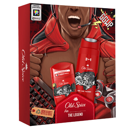 Old Spice Gamer Set, Deostick, Wolfsdorn, 50 ml + 3-in-1 Duschgel, Wolfsdorn, 250 ml