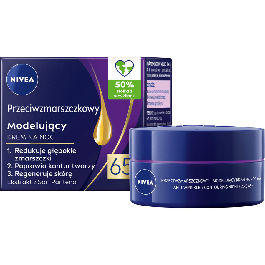 Nivea, antirimpel vormende crème 65+, nachtcrème, 50 ml