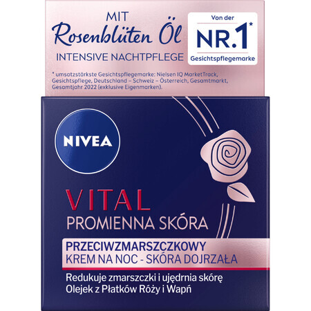 Nivea Vital Radiant Skin, anti-wrinkle night cream, mature skin, 50 ml