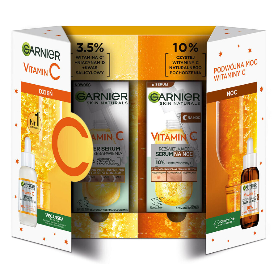 Garnier Vitamin C Set, Tagesserum, 30 ml + Nachtserum, 30 ml