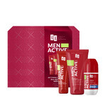 Set AA Men Active Care Programme de soins actifs, crème pour le visage, SPF 30, 50 ml + gel nettoyant pour le visage, 150 ml + roll on antiperspirant, Fresh, 50 ml