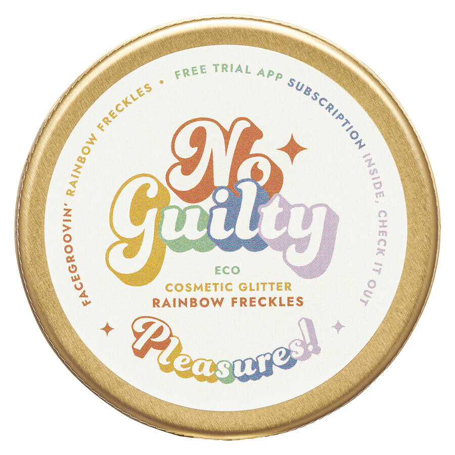 Ministry of Good Soap Facegroovin' Eco Glitter, organic body and face glitter, Rainbow Freckles, 10g