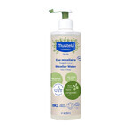 Mustela Bio Set, Mizellenwasser, ohne Spülung, 400 ml + Wickelcreme, 75 ml + Bambuswindel, Safari, 1 gratis