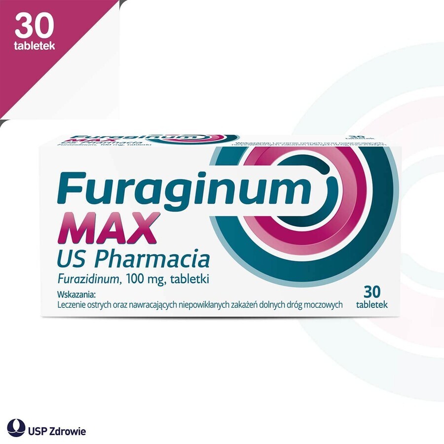 Furaginum Max US Pharmacia 100 mg, 30 Tabletten