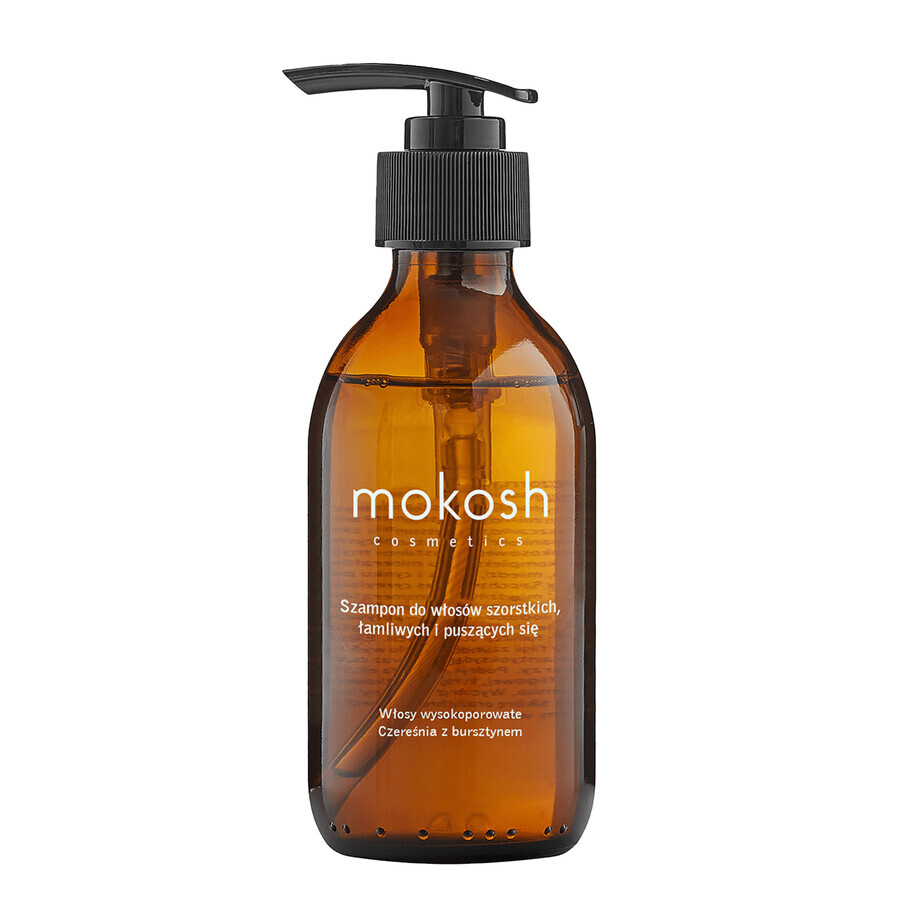 Mokosh, Shampoo für raues, sprödes und krauses Haar, Kirsche mit Bernstein, 200 ml