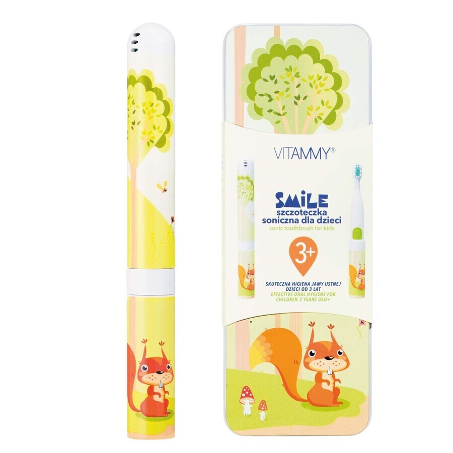 Vitammy Smile set, periuță de dinți sonică pentru copii, veveriță + Dodo Memo Gooseberry, joc, 24 cărți