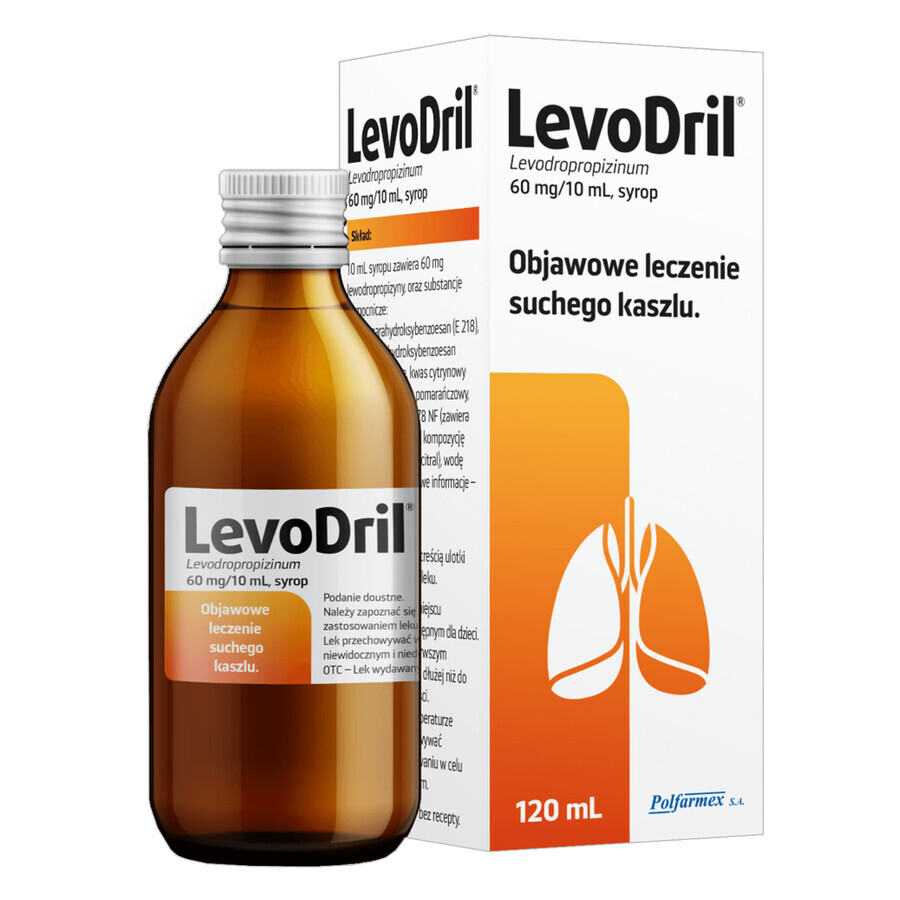 LevoDril 60 mg/10 ml, sciroppo, 120 ml