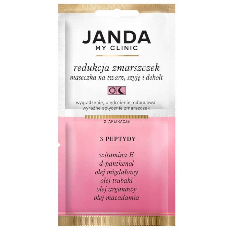 Janda My Clinic Hilos de Colágeno, mascarilla para rostro, cuello y escote, 3 Péptidos, 8 ml