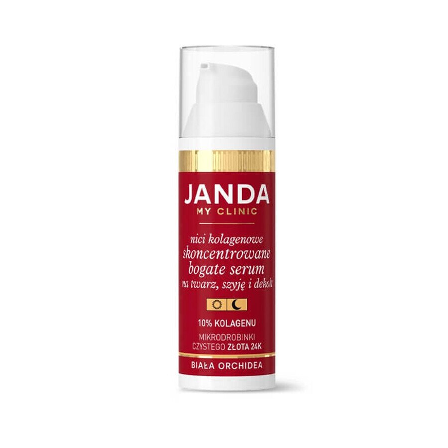 Janda My Clinic Collagen Threads, siero per viso, collo e décolleté, 30 ml