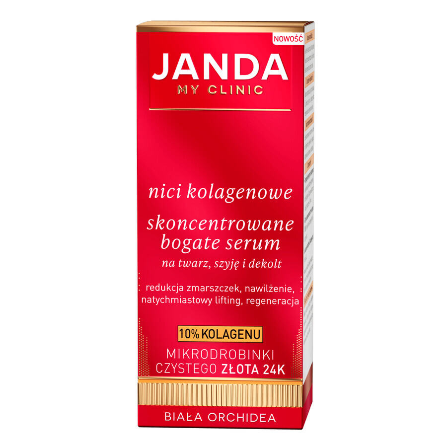 Janda My Clinic Collagen Threads, siero per viso, collo e décolleté, 30 ml