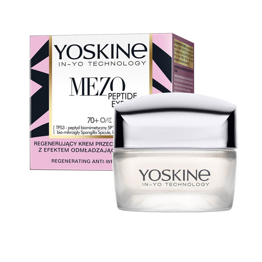 Yoskine Mezo Peptide Expert 70+, crema antiarrugas regeneradora, 50 ml