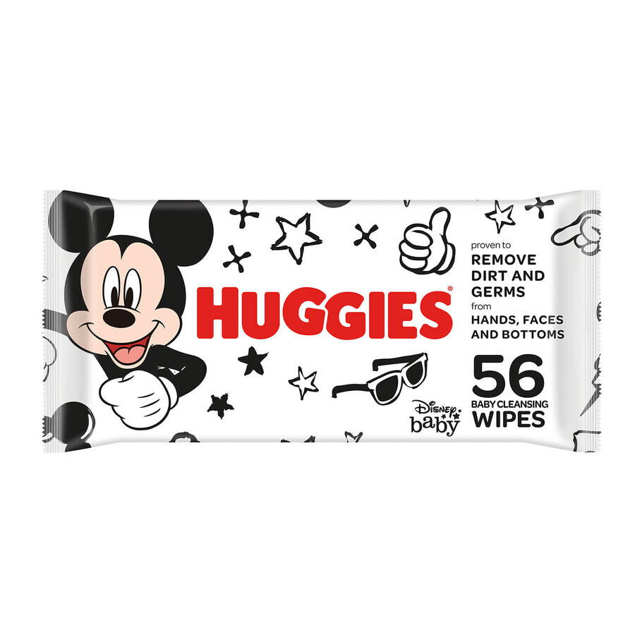 Huggies, salviette umidificate per bambini, Topolino, 56 pezzi