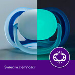 Avent Ultra Air Night Pacifier, Silicone, Symmetrical, Glow in the Dark, Boy, SCF376/18, 0-6 Months, 2 Pieces