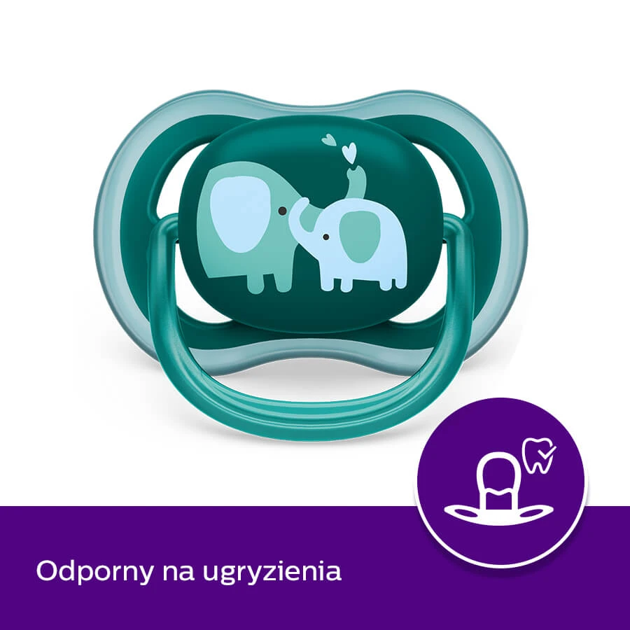 Avent Ultra Air, sucette, silicone, symétrique, garçon, SCF349/18, à partir de 18 mois, 2 pièces