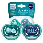 Avent Ultra Air, sucette, silicone, symétrique, garçon, SCF349/18, à partir de 18 mois, 2 pièces