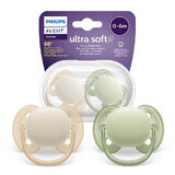 Avent Ultra Soft, fopspeen, siliconen, symmetrisch, neutraal, SCF091/05, 0-6 maanden, 2 stuks