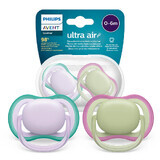 Avent Ultra Air, fopspeen, silicone, symmetrisch, unisex, SCF085/24, 0-6 maanden, 2 stuks