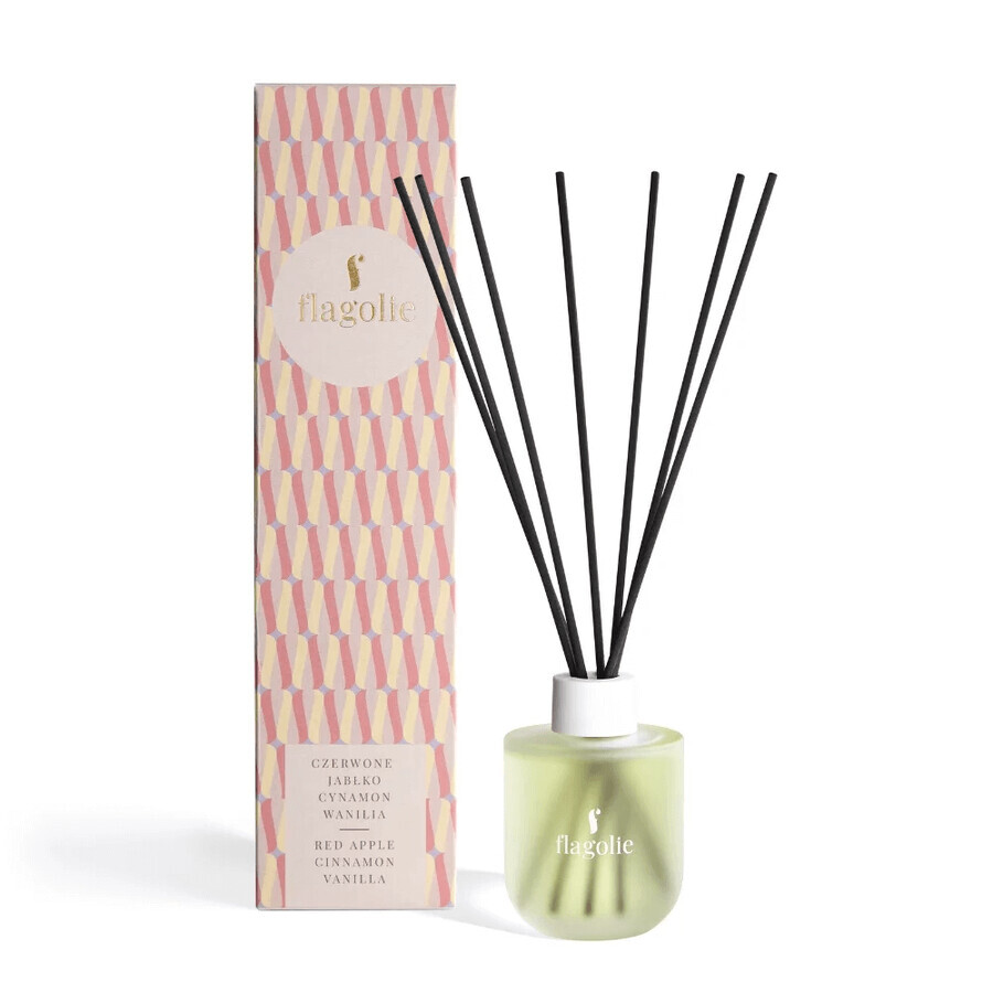 Set Flagolie Home Fragrant Christmas, profumo Hygge per la casa, mela rossa, cannella, vaniglia, 100 ml + candela di soia, torta di mele, 170 g