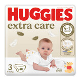 Huggies Extra Care, diapers, Disney, size 3, 6-10 kg, Jumbo, 40 pcs