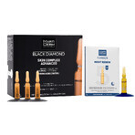 Set avec MartiDerm Black Diamond Skin Complex Advanced, sérum pour le visage, 2 ml x 10 ampoules + Platinum Night Renew, booster de nuit, 2 ml x 5 ampoules