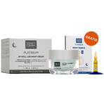 Set con MartiDerm Platinum GF Vital Age Night Cream in omaggio, crema notte, 50 ml + Platinum Night Renew, booster notte, 2 ml x 5 fiale