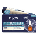 Phyto Phytocayne-Men Set, Hair Loss Treatment for Men, Progressive Ampoules, 12 x 3.5ml + Shampoo, 100ml