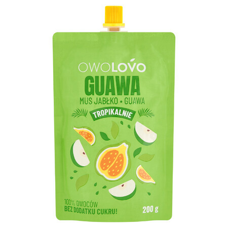 Owolovo Tropically Guava Mousse pomme-guava en tube, 200 g