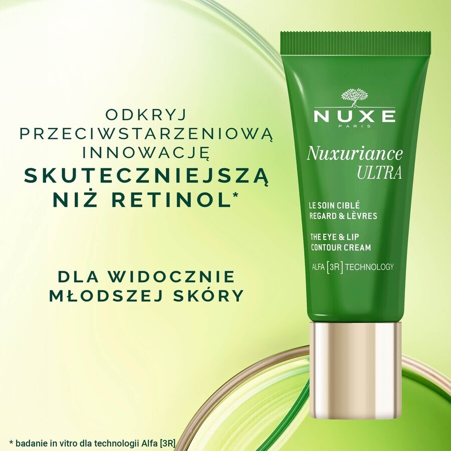 Nuxe Nuxuriance Ultra, anti-verouderingscrème voor de ogen en lippen, 15 ml