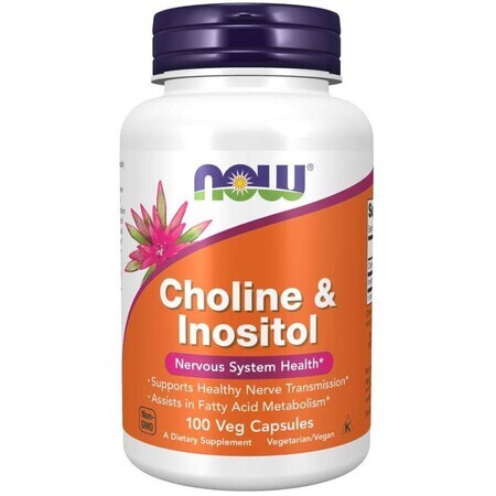 Now Foods Choline &amp; Inositol, choline en inositol, 100 capsules