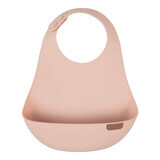 Lovi, silicone bib with pocket, nude, 1 pc